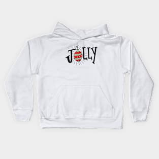 Holly Jolly, Christmas, Ornaments Kids Hoodie